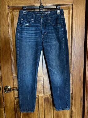 American Eagle Dark Wash Vintage High Rise Button-fly Jeans.